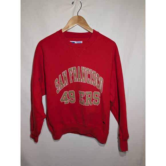 Vintage San Francisco 49ers Russell Athletic Crewneck Sweatshirt M Cotton 90s - Picture 1 of 8